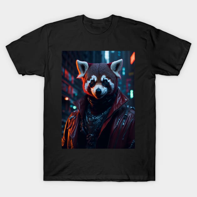 Red Panda Rain Rebel T-Shirt by star trek fanart and more